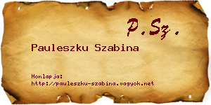 Pauleszku Szabina névjegykártya